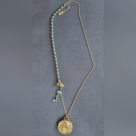 Betsey Johnson Floral Charm Pendant Necklace - Picture 2 of 4